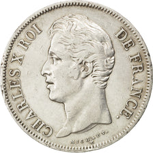 Coin, France, Charles X, 5 Francs, 1830, Rouen, EF(40-45), Silver, KM:728.2