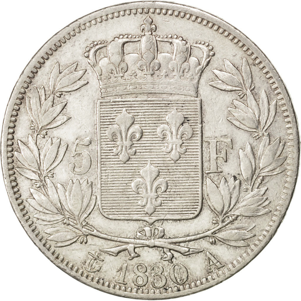 Coin, France, Charles X, 5 Francs, 1830, Paris, EF(40-45), Silver, KM:727