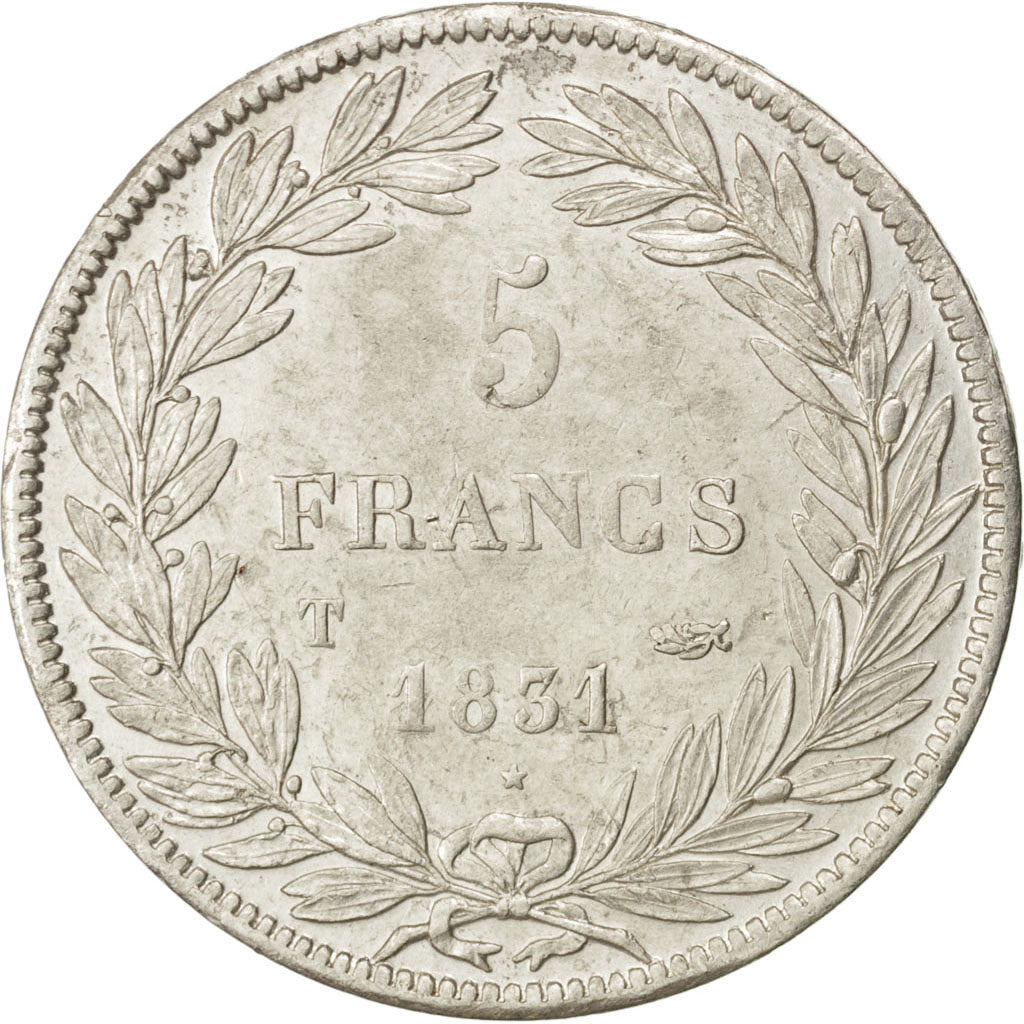 FRANCE, Louis-Philippe, 5 Francs, 1831, Paris, KM #735.1, EF(40-45), Silver,...