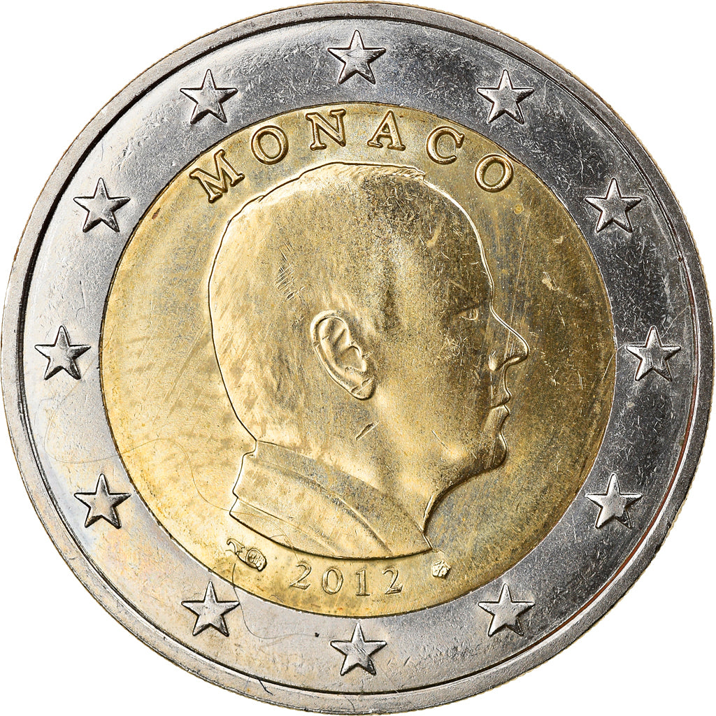 Monaco, 2 Euro, Prince Albert, 2012, Paris, MS(63), Bi-Metallic, Gadoury:MC 195