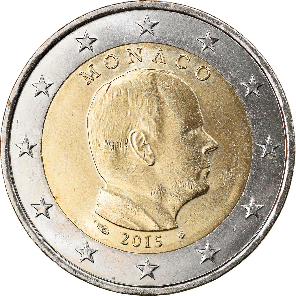 Monaco, 2 Euro, 2015, Paris, AU(55-58), Bi-Metallic, Gadoury:MC 195, KM:New