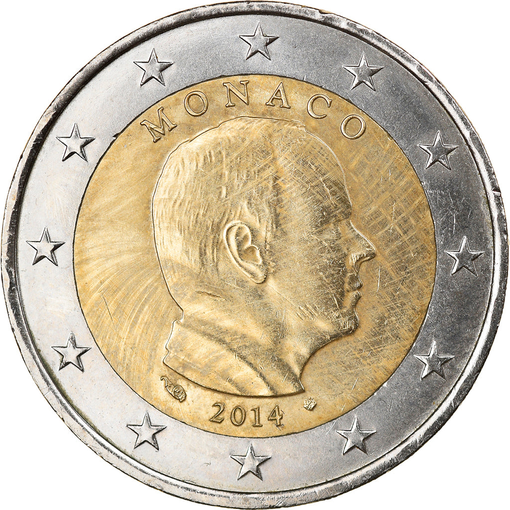 Monaco, 2 Euro, 2014, EF(40-45), Bi-Metallic, Gadoury:MC 195, KM:New