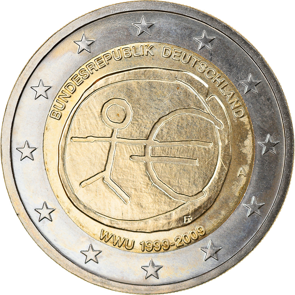 Germania, 2 Euro, EMU, 2009, Berlin, SPL, Bi-metallico, KM:New