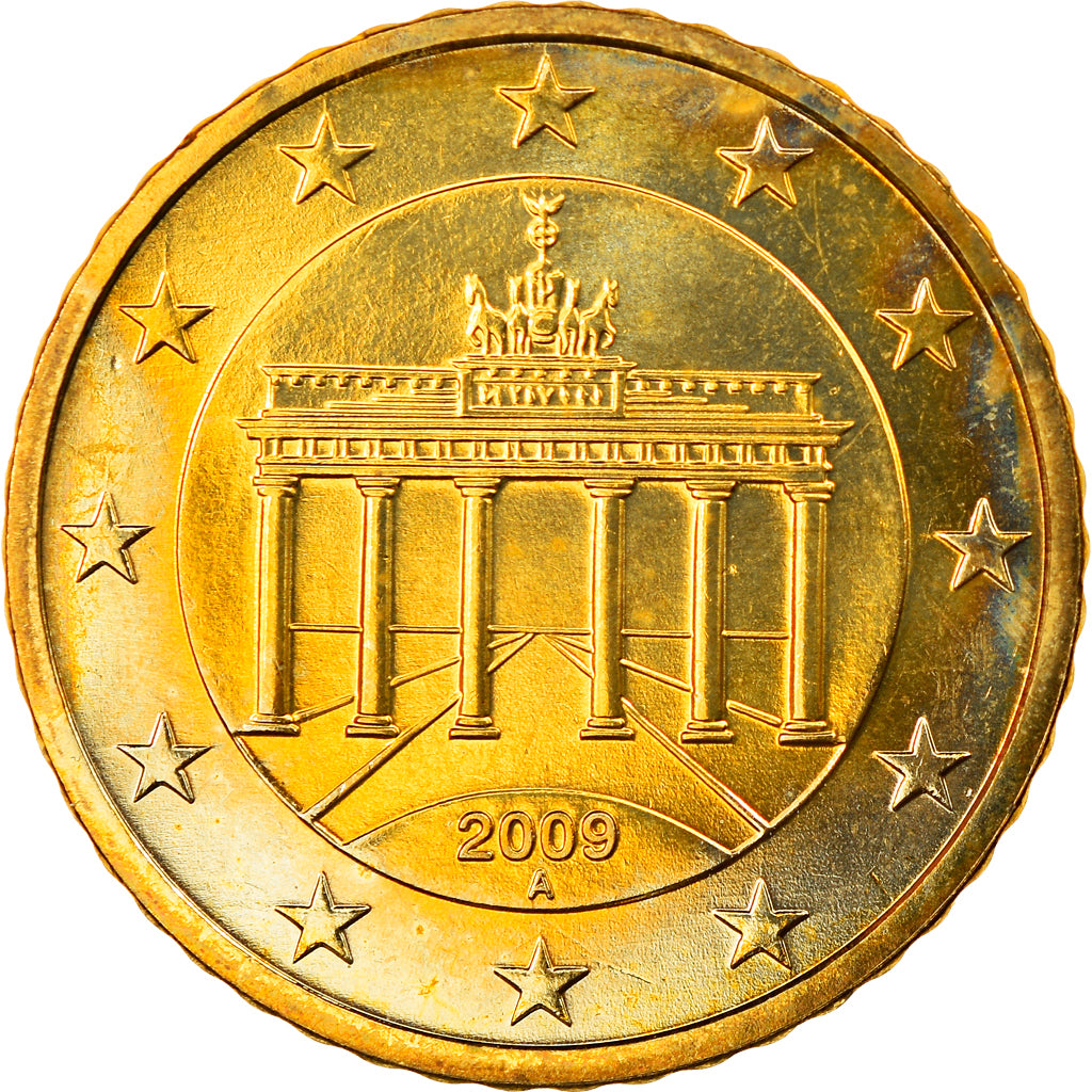 ALEMANHA - REPÚBLICA FEDERAL, 50 Euro Cent, 2009, Berlin, MS(63), Latão