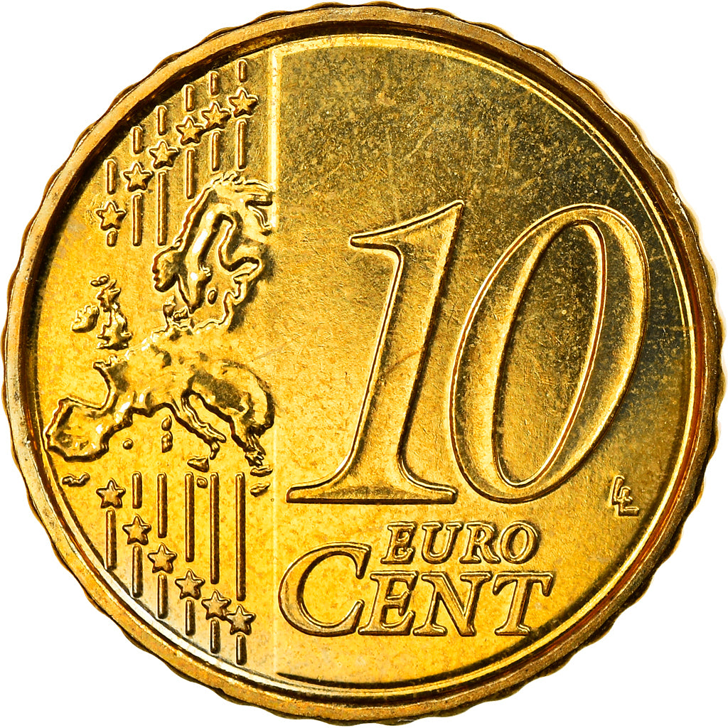 Belgium, 10 Euro Cent, 2009, Brussels, MS(63), Brass, KM:277