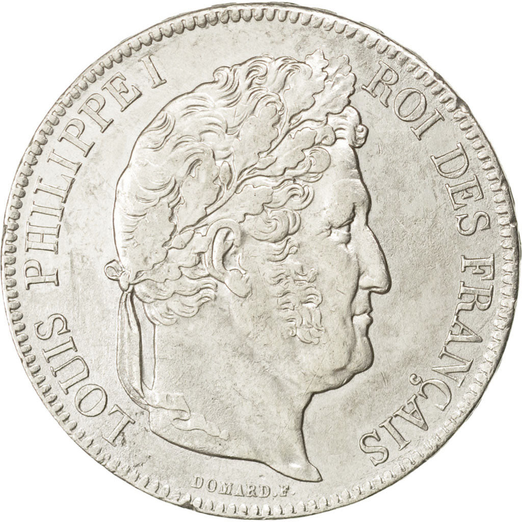 FRANCE, Louis-Philippe, 5 Francs, 1840, Paris, KM #749.1, AU(50-53), Silver,...
