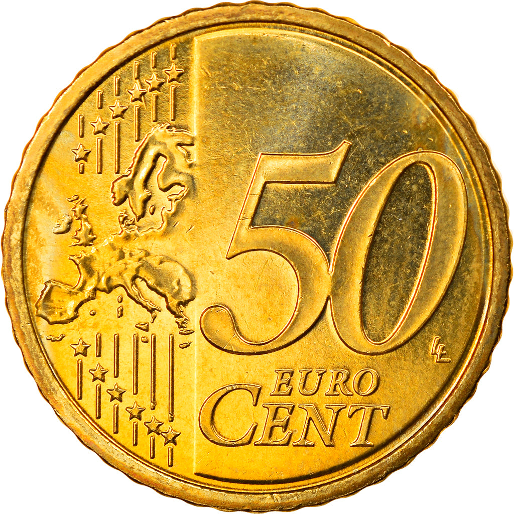 IRELAND REPUBLIC, 50 Euro Cent, 2009, Sandyford, MS(63), Brass, KM:49