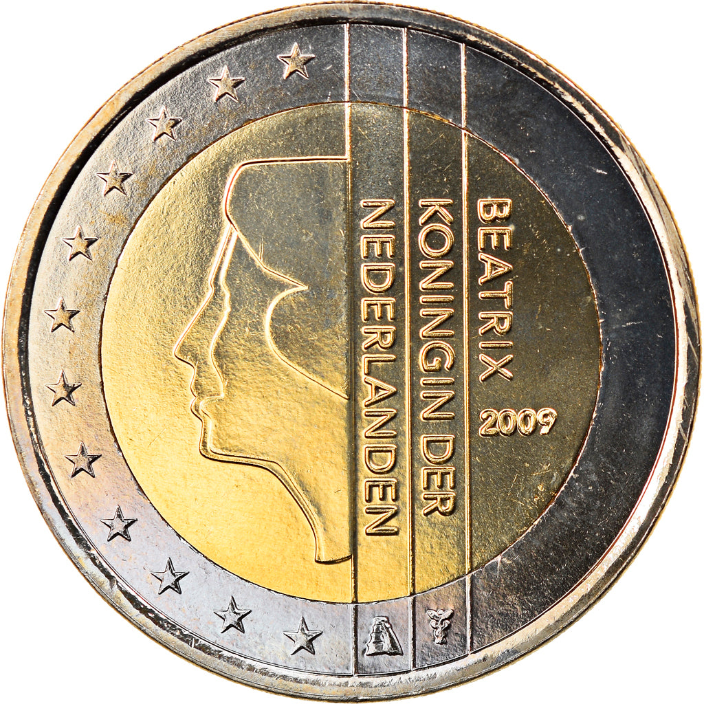 Netherlands, 2 Euro, 2009, Utrecht, MS(63), Bi-Metallic, KM:272