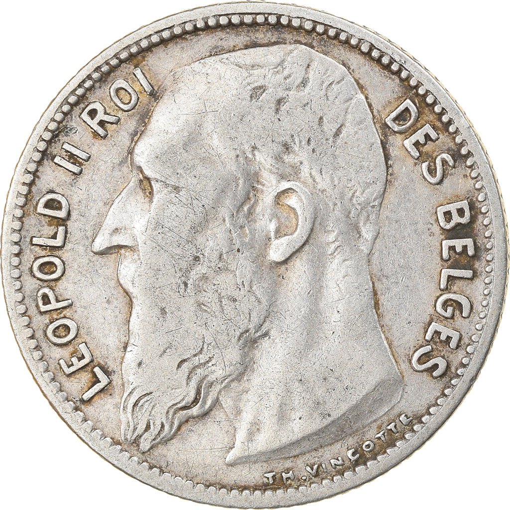 Moneta, Belgio, Franc, 1904, MB+, Argento, KM:56.1