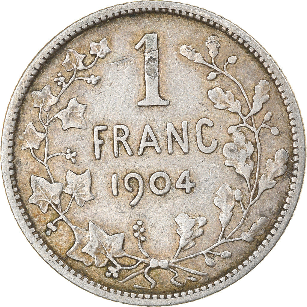 Moneta, Belgio, Franc, 1904, MB+, Argento, KM:56.1