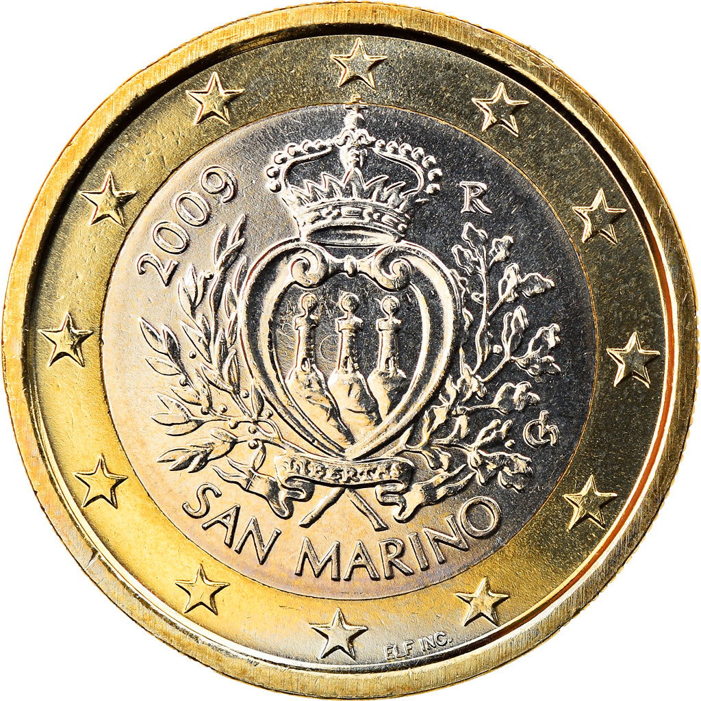 San Marino, Euro, 2009, Rome, MS(63), Bi-Metallic, KM:485