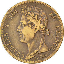 Monnaie, Colonies françaises, Charles X, 10 Centimes, 1827, La Rochelle, TTB