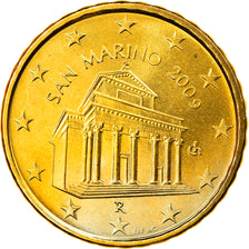 San Marino, 10 Euro Cent, 2009, Rome, MS(63), Brass, KM:482
