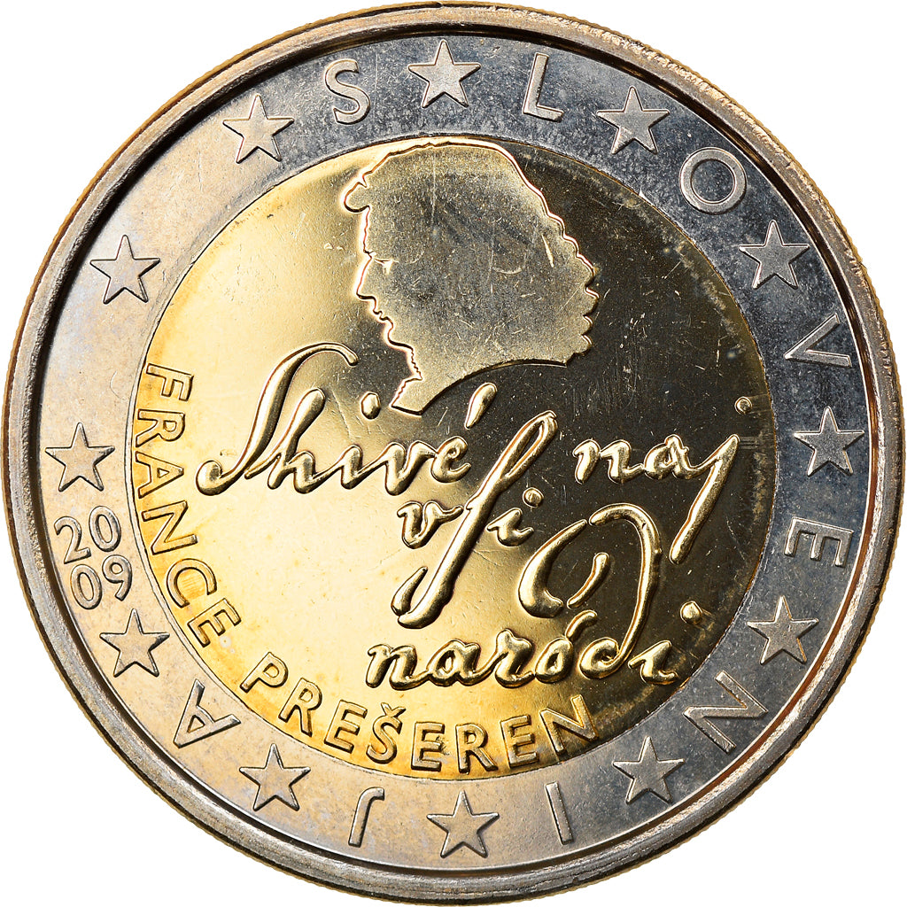 Slovenia, 2 Euro, 2009, Vantaa, MS(63), Bi-Metallic, KM:75