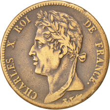 Moneda, COLONIAS FRANCESAS, Charles X, 5 Centimes, 1828, Paris, BC+, Bronce