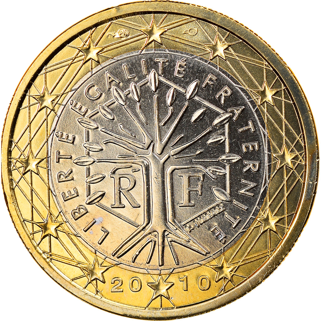 France, Euro, 2010, Paris, BU, MS(65-70), Bi-Metallic, Gadoury:7a., KM:1413