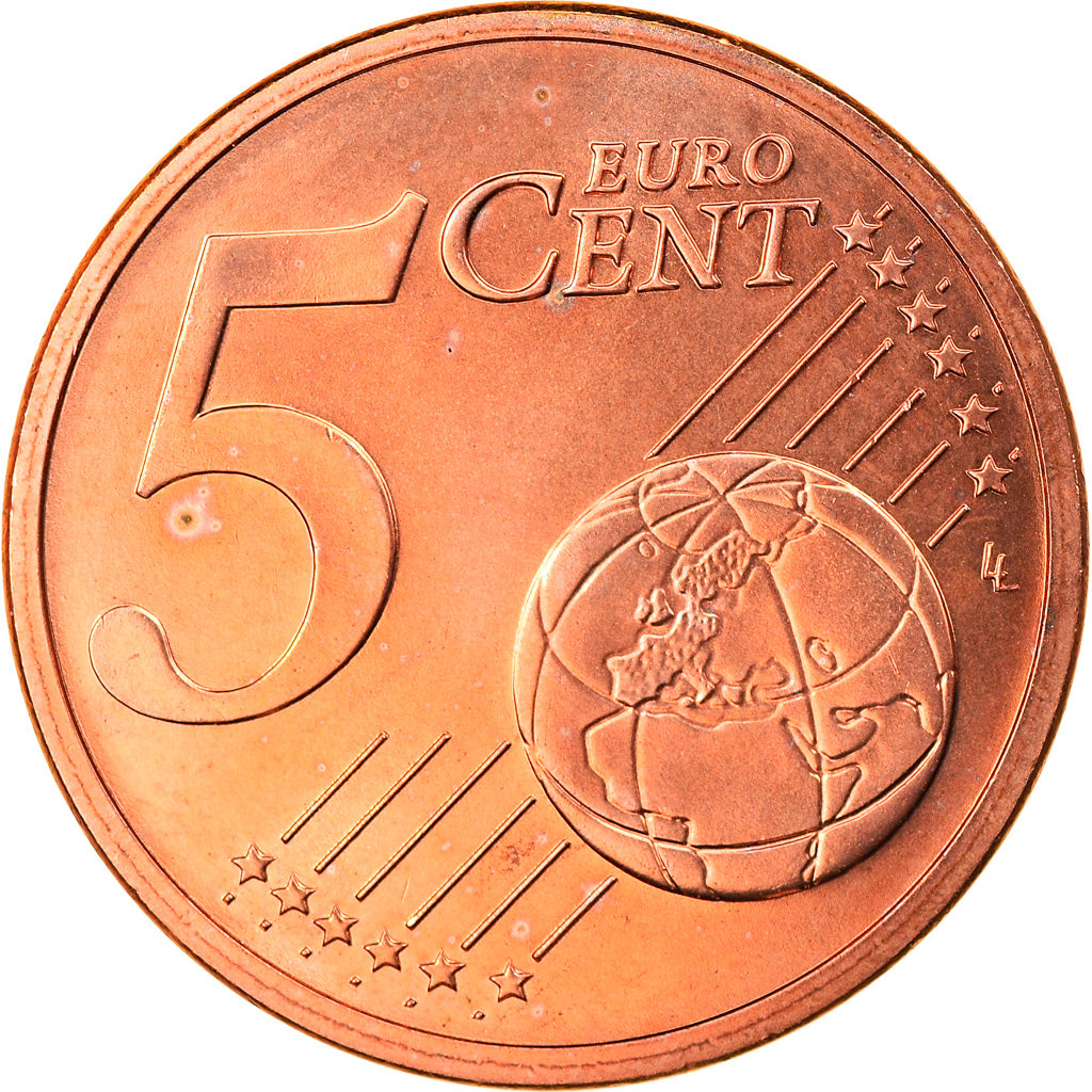 Francia, 5 Euro Cent, 2010, Paris, FDC, Cobre chapado en acero, Gadoury:3