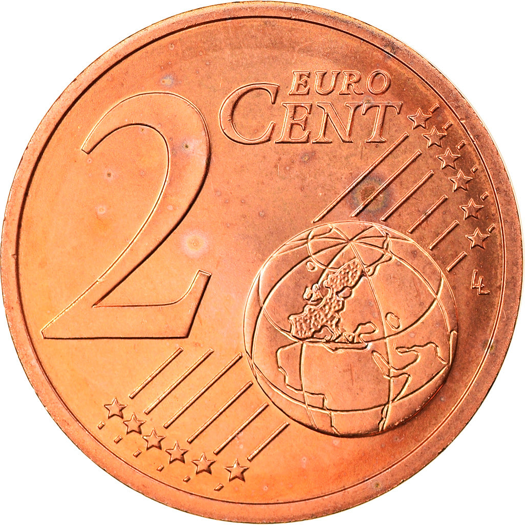 Francja, 2 Euro Cent, 2010, Paris, MS(63), Miedź platerowana stalą, Gadoury:2