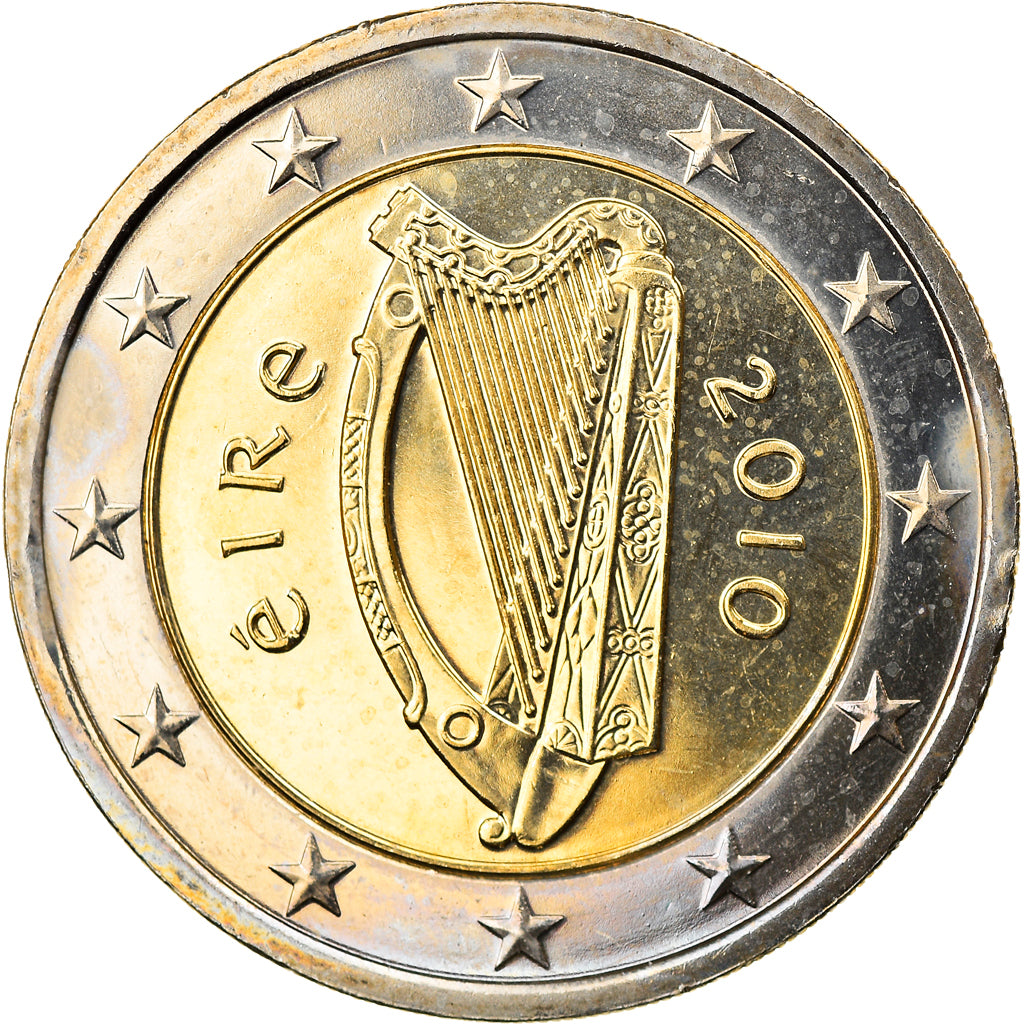 IRELAND REPUBLIC, 2 Euro, 2010, MS(63), Bi-Metallic, KM:51