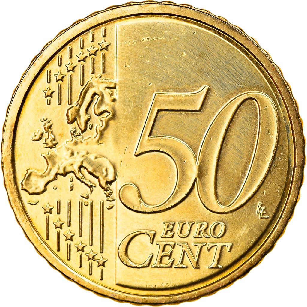 REPÚBLICA DE IRLANDA, 50 Euro Cent, 2010, Sandyford, SC, Latón, KM:49