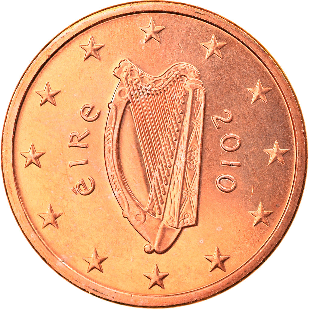 REPÚBLICA DE IRLANDA, 5 Euro Cent, 2010, Sandyford, SC, Cobre chapado en acero