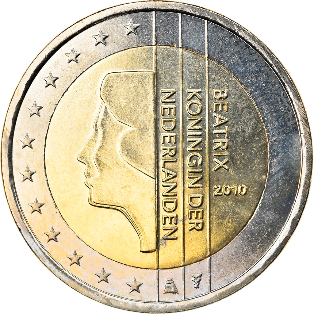 Netherlands, 2 Euro, 2010, Utrecht, MS(63), Bi-Metallic, KM:272