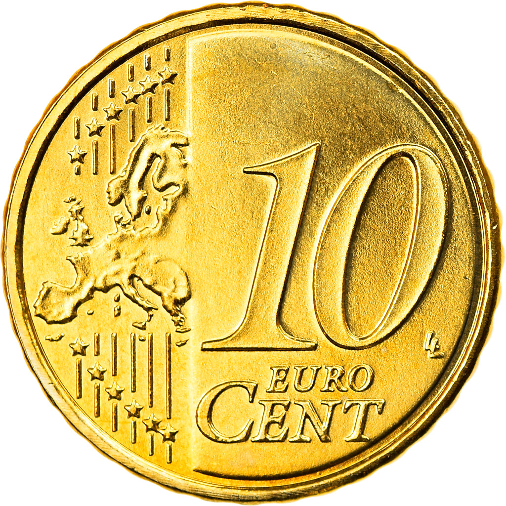 Nederland, 10 Euro Cent, 2010, Utrecht, UNC-, Tin, KM:268
