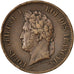 FRENCH COLONIES, 5 Centimes, 1844, Paris, KM #12, EF(40-45), Bronze, 10.57