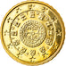 Portugal, 10 Euro Cent, 2010, Lisbon, MS(63), Brass, KM:763