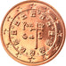 Portugal, 5 Euro Cent, 2010, Lisbon, MS(63), Copper Plated Steel, KM:742