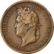 FRENCH COLONIES, 10 Centimes, 1839, Paris, KM #13, VF(30-35), Bronze, 19.08