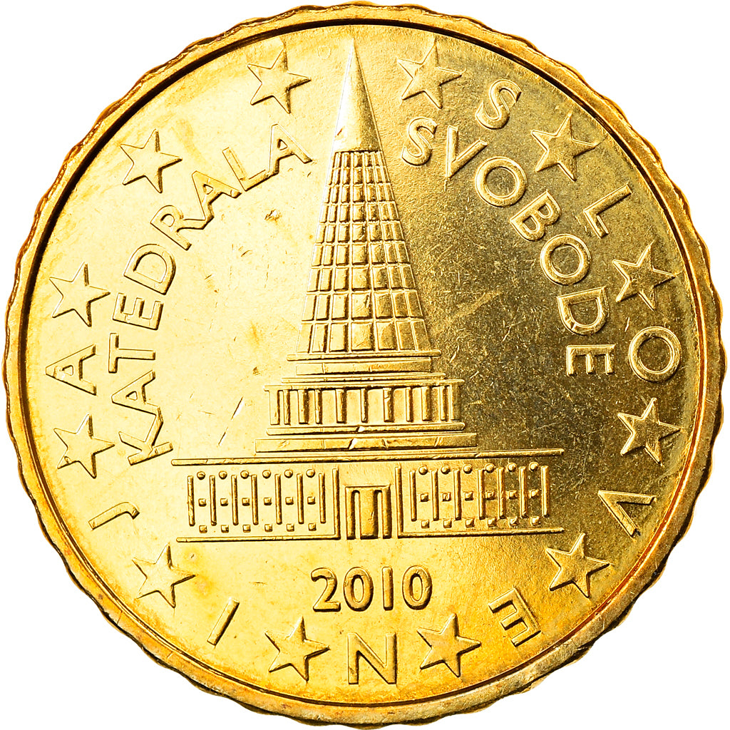 Slovénie, 10 Euro Cent, 2010, SPL, Laiton, KM:71