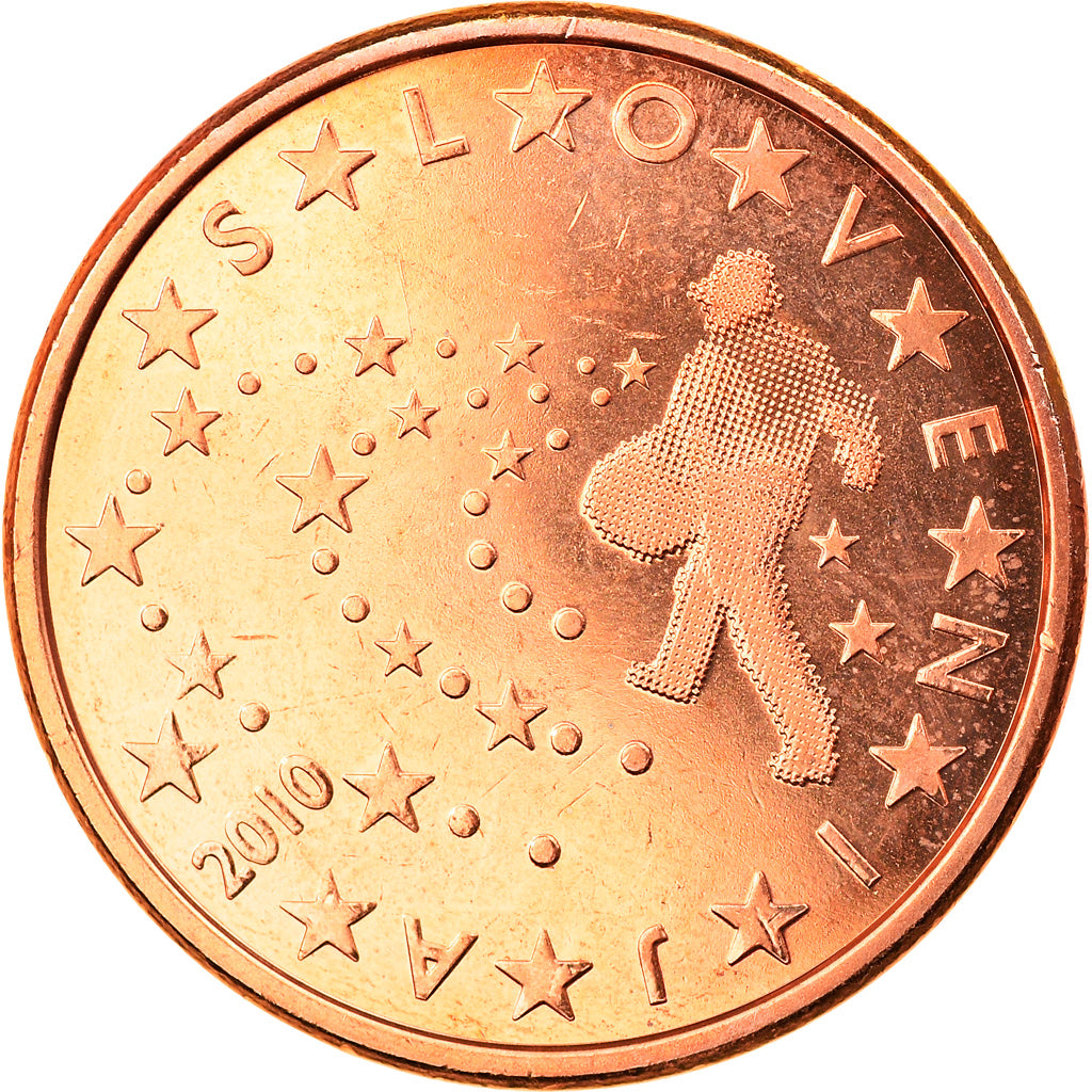 Slovenia, 5 Euro Cent, 2010, MS(63), Copper Plated Steel, KM:70