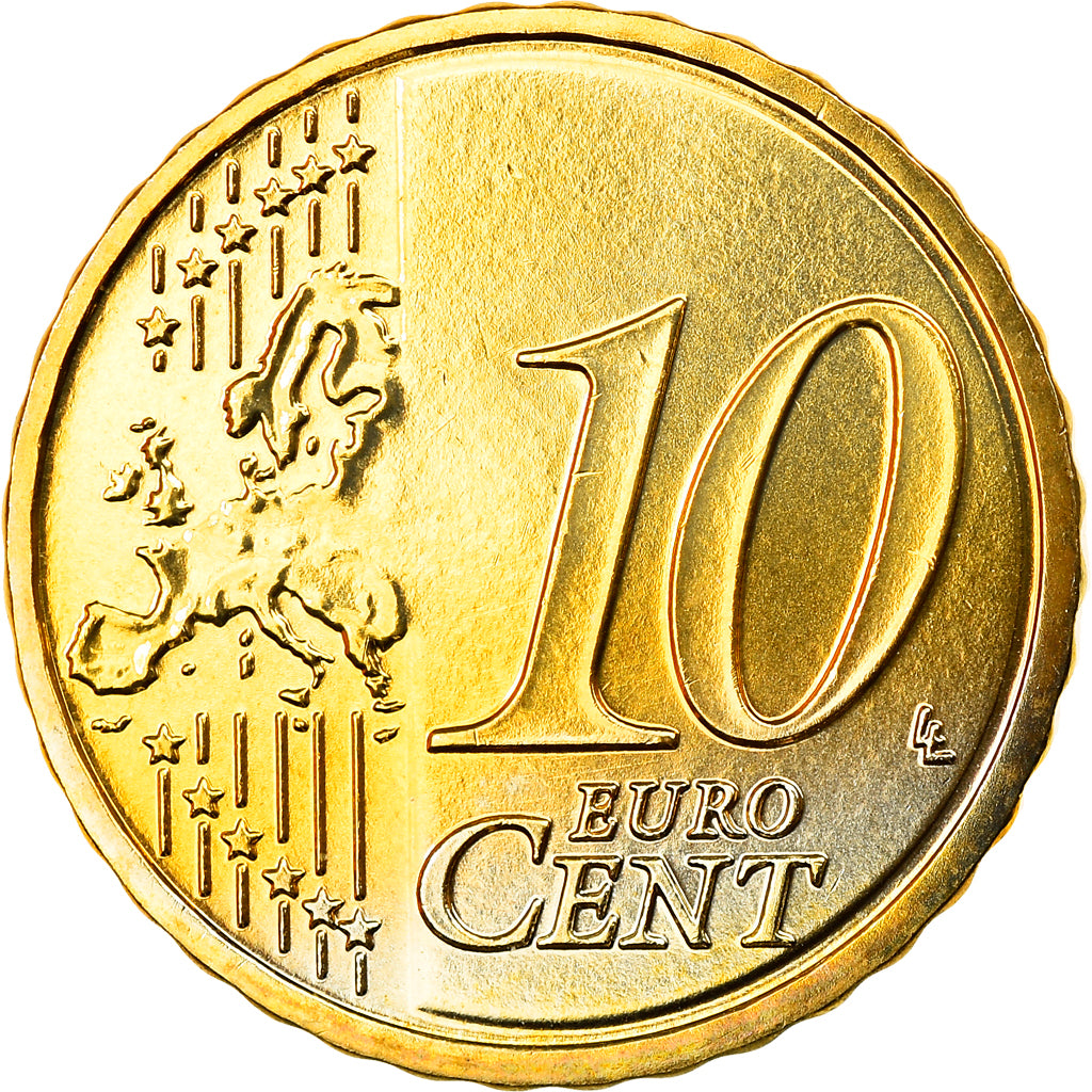 ALEMANHA - REPÚBLICA FEDERAL, 10 Euro Cent, 2009, Munich, MS(63), Latão