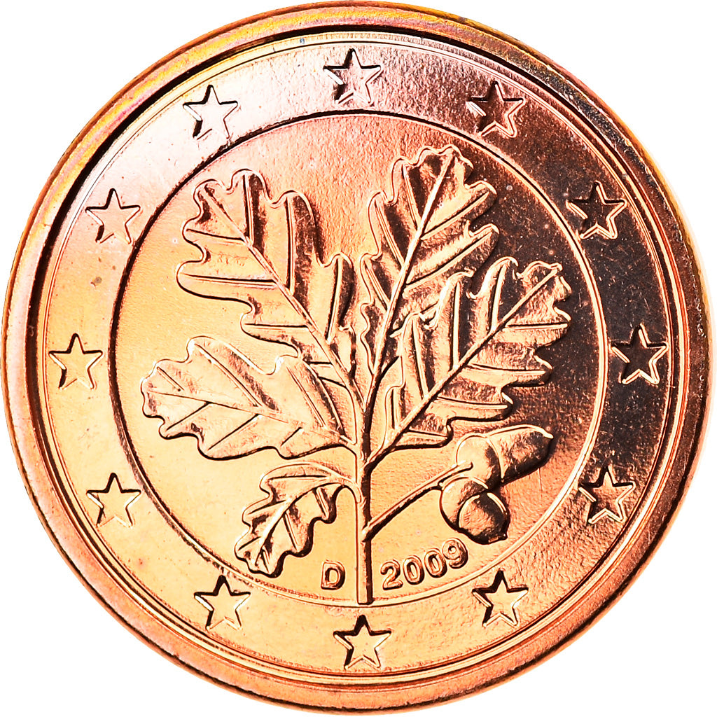 ALEMANHA - REPÚBLICA FEDERAL, Euro Cent, 2009, Munich, MS(63), Aço Cromado a