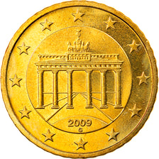 GERMANY - FEDERAL REPUBLIC, 50 Euro Cent, 2009, Karlsruhe, MS(63), Brass, KM:256