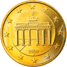 GERMANY - FEDERAL REPUBLIC, 50 Euro Cent, 2009, Hambourg, MS(63), Brass, KM:256