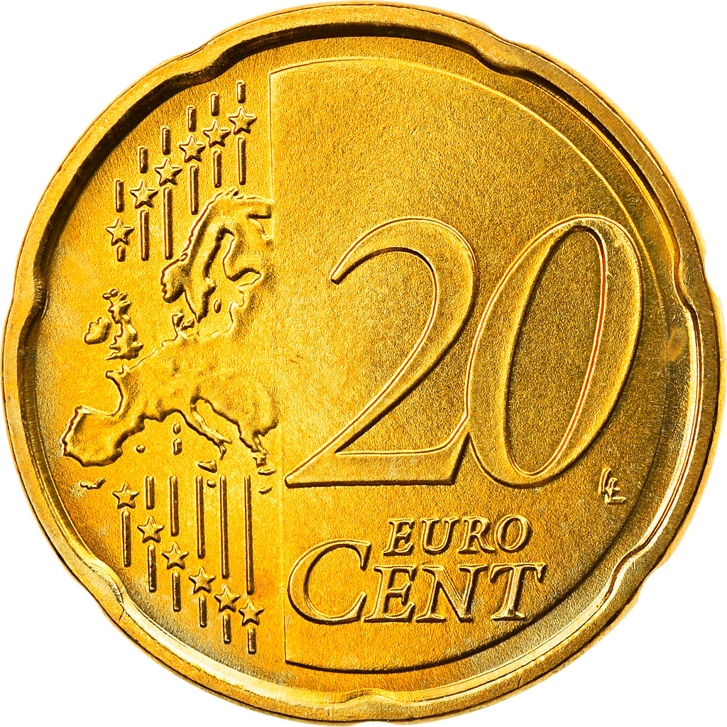 ALEMANHA - REPÚBLICA FEDERAL, 20 Euro Cent, 2009, Hambourg, MS(63), Latão