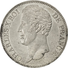 France, Charles X, 5 Francs, Paris, Uniface pattern, Tin, AU(50-53)