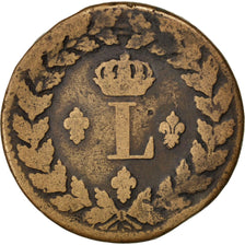 Louis XVIII, Un Décime à l'L couronnée 1815 BB, KM 701