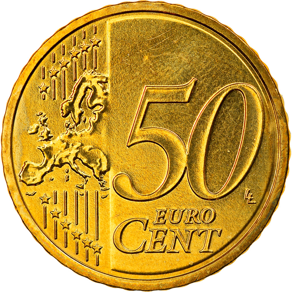 GERMANY - FEDERAL REPUBLIC, 50 Euro Cent, 2010, Berlin, MS(63), Brass, KM:256