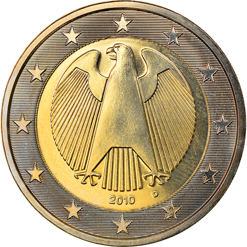 GERMANY - FEDERAL REPUBLIC, 2 Euro, 2010, Munich, MS(63), Bi-Metallic, KM:258