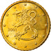 Finland, 50 Euro Cent, 2001, Vantaa, MS(63), Brass, KM:103
