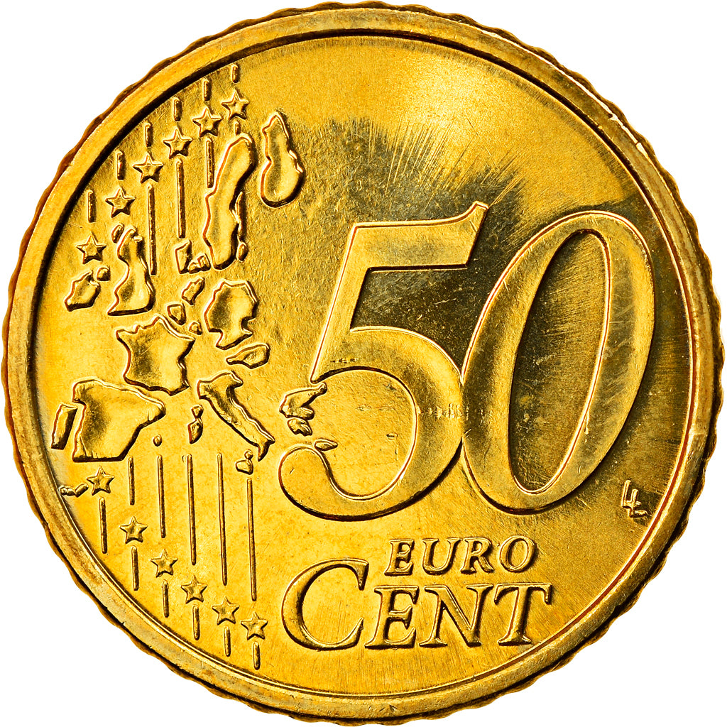 Finland, 50 Euro Cent, 2001, Vantaa, MS(63), Brass, KM:103