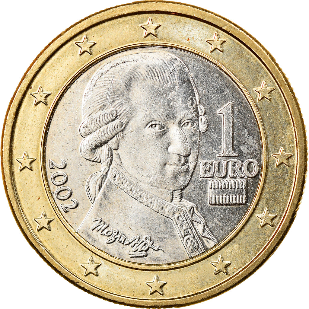Austria, Euro, 2002, Vienna, AU(50-53), Bi-Metallic, KM:3088
