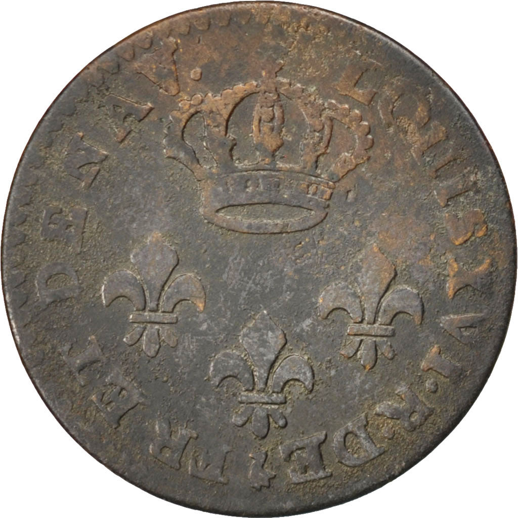 FRENCH GUIANA, 2 Sous, 1789, Paris, KM #1, VF(30-35), Billon, 23, 1.84