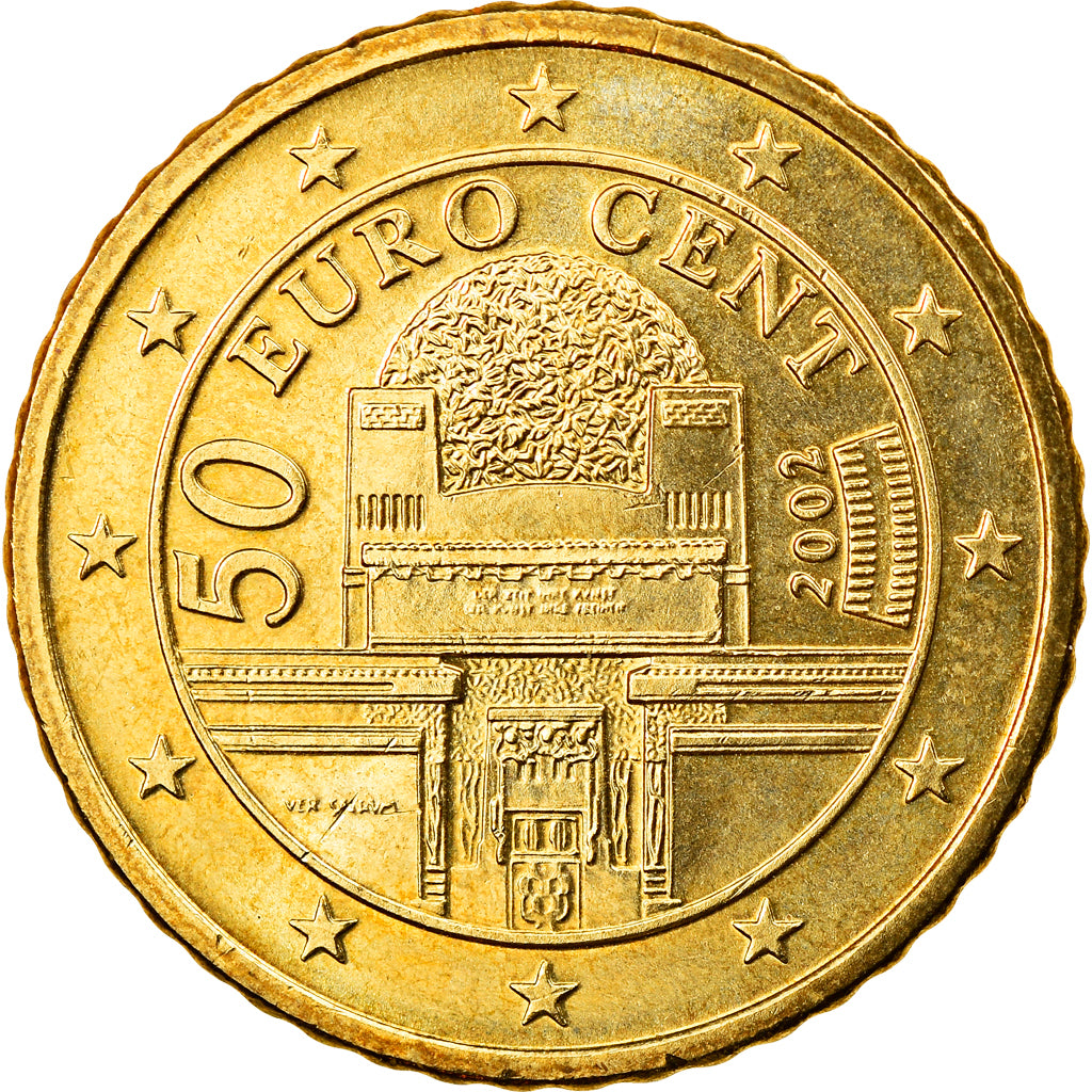 Autriche, 50 Euro Cent, 2002, SPL, Laiton, KM:3087