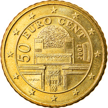 Autriche, 50 Euro Cent, 2002, SPL, Laiton, KM:3087