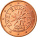 Áustria, 2 Euro Cent, 2002, MS(63), Aço Cromado a Cobre