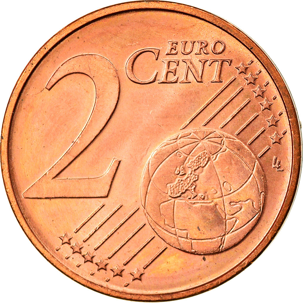 Áustria, 2 Euro Cent, 2002, MS(63), Aço Cromado a Cobre